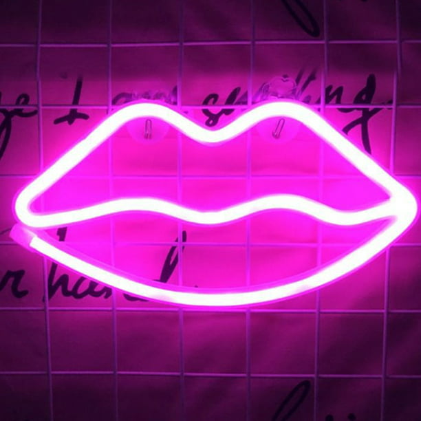 Details about   Sexy Big Mouth LED neon sign light Home Decoration Valentine’s Wedding Party